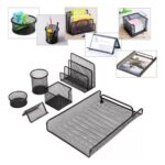 Organizador de Escritorio Set x 6 Piezas – Negro